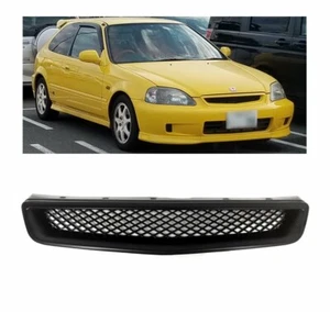 Parrilla superior delantera estilo malla estilo deportivo para Honda Civic 1999 2000 - Imagen 1 de 4