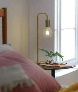 Habitat Rayner Table Lamp - Brass Damaged- DAMAGE(Opened Box Tested) - Picture 1 of 6