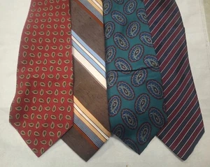 👔 4 MEN'S TIES STAFFORD RASCO SEARS BEAUTIFUL DESIGNS - Picture 1 of 2