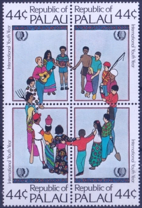 F-EX46059 REPUBLIC OF PALAU MNH 1985 BLOCK INTERNATIONAL YOUTH YEAR. - Image 1 of 1