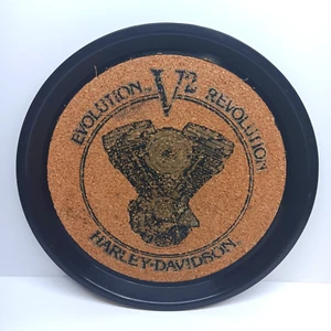 VYG Harley-Davidson Evolution V2 Revolution Cork Serving Tray 1984 Biker - Rare - Picture 1 of 10