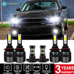 For 2010 Dodge Charger Combo LED Headlights Hi/Lo Beam Fog Lights 9005+9006+H16 - Picture 1 of 12