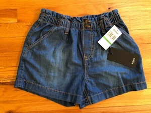 NWT Hudson Girls Pull On Elastic Waist Shorts Size Large 12/14 Denim Jean Blue - Picture 1 of 3