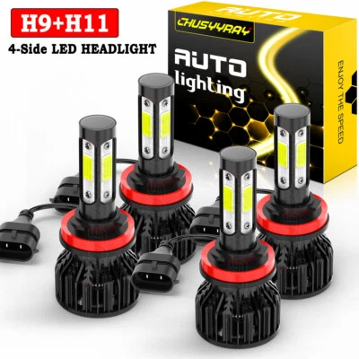 Kit de bombillas faros LED luz alta baja para Nissan Rogue Sport 2017-2020 4X 6000K Foto 1 de 4