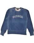 DIESEL Mens Graphic Sweatshirt Jumper XL Blue Cotton BG25