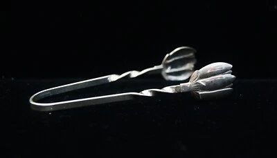 Винтажные щипцы Raimond из чистого серебра «Тюльпан» Bon с витой ручкой 3,5  - Изображение 1 из 4