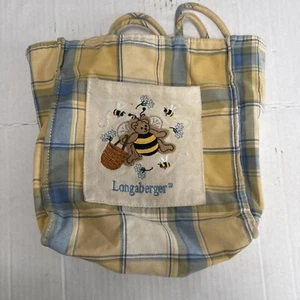 Longaberger honey bear bee tote bag yellow - Picture 1 of 5