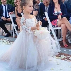 Baby Girl Birthday Dress Flower Girl Dress Wedding Bow Kids Princess Prom Gown - Picture 1 of 13