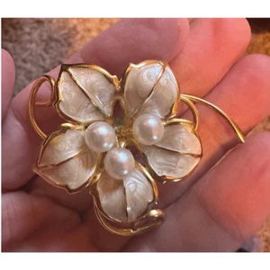 PERLENEMAILLE BROSCHE - Bild 1 von 2
