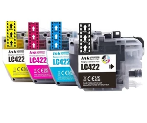 LC422 Ink Cartridges for Brother MFC-J5340DW MFC-J5345DW MFC-J5740DW NON-OEM - Picture 1 of 7