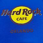 NEW Hard Rock Cafe Orlando Shirt Mens Medium Blue Polyester Short Sleeve Casual