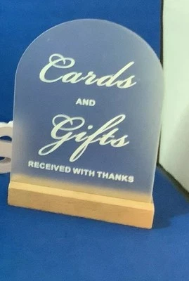 Wedding Accents Acrylic Cards Gift Sign - Image 1 of 2