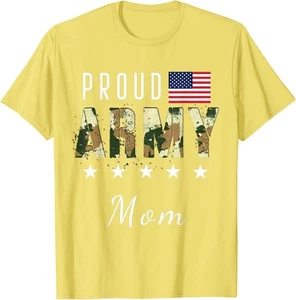 Proud Military Camouflage Proud Army Mom Mother Gift T-Shirt Hoodie - Picture 1 of 9