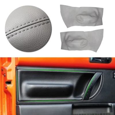 2x Front Interior Door Panel Armrest Leather Cover Gray For VW Beetle 1998-2010 - image 1 of 4