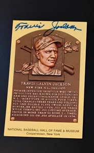 Travis Jackson Gold Hall of Fame Autographed Postcard (see scan) - Picture 1 of 2