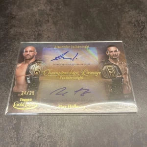 2024 Topps Gold Label UFC Autographed card Holloway Volkanovski /25 Lineage Card - Picture 1 of 24
