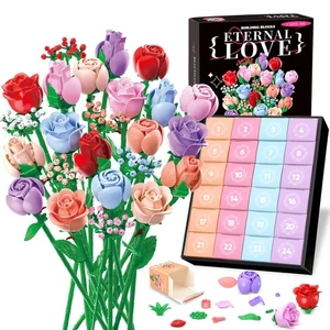 Blumenstrauß Adventskalender 2025 für Erwachsene Teens Kinder, 24 Tage Blumenstrauß - Bild 1 von 8
