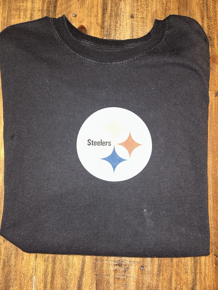 Pittsburgh Steelers Troy Polamalu 男式 XL 黑色 T 恤 — 第 1/3 张图片