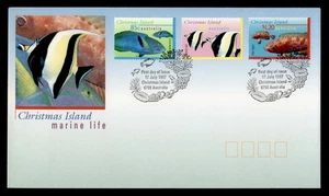 DR WHO 1997 CHRISTMAS ISLAND AUSTRALIA FDC FISH CACHET COMBO $1.20 M61429 - Picture 1 of 2