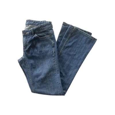 Pantalones de mezclilla Michael Kors Selma acampanados para mujer talla 4 logotipo MK 30” X 32” Foto 1 de 4