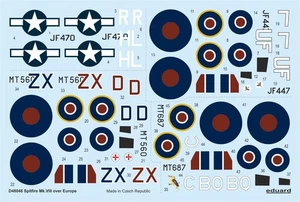 Eduard 1/48 Spitfire Mk.VIII Over Europe Decal D48048 - Picture 1 of 1