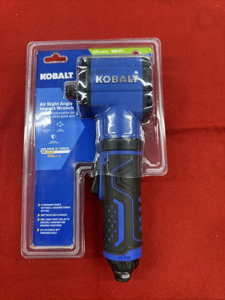 Kobalt 1/2” Drive Max Torque 350FT-LB Air Right Angle Impact Wrench SGY-AIR290