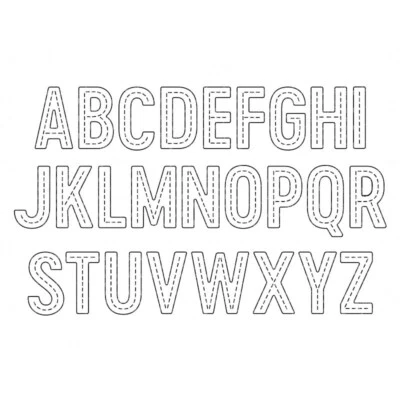 Metal Cutting Dies Stitches Alphabet DIY Scrapbooking Embossing Stencils Crafts  - Imagem 1 de 4