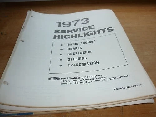 Ford Mustang Torino Maverick 1973 frenos suspensión transmisión manual de taller de servicio Foto 1 de 1