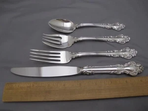 Reed & Barton Sterling SPANISH BAROQUE (1965) 4 Pc PLACE SETTINGS-No Mono - Picture 1 of 5
