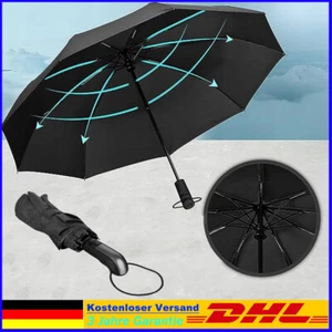 Regenschirm Automatik Stabil Sturmsicher Windfest Herren Damen Taschenschirm DHL - Bild 1 von 23