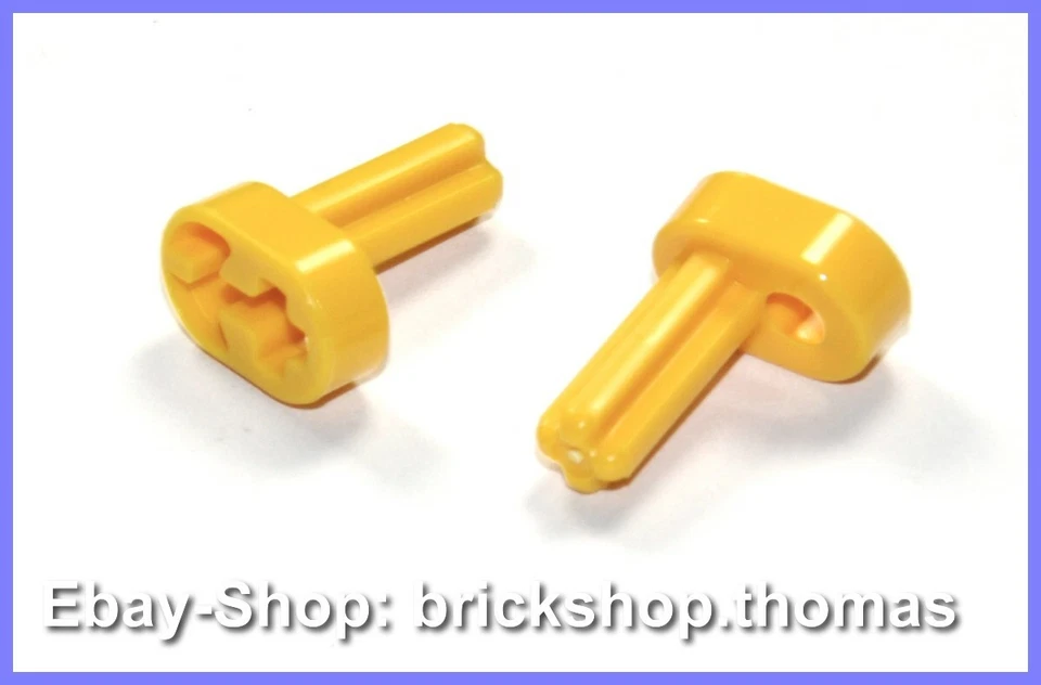 Lego 2 x Kurbelwellen gelb - 2853 - Technic Engine Crankshaft Yellow - NEU / NEW - Bild 1 von 1