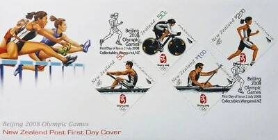 New Zealand Stamps, First Day Cover, Beijing 2008 Olympic Games - dated 2/7/2008 - Image 1 of 2