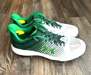 Under Armour Men's Yard Low MT Charged Baseball Cleats Green Metal Spikes 12.5 - Picture 1 of 7