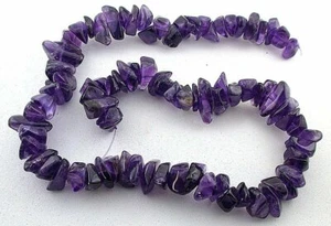 Rich Purple Amethyst Polished Nugget Bead HEAVY 2.5 to 3.5 Oz 16" Gem Strand  - Picture 1 of 2