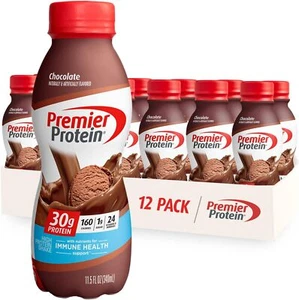 (12 Pack) Premier Protein Immune Support Nutrition Shake, Chocolate, 11.5 Fl Oz - Picture 1 of 6
