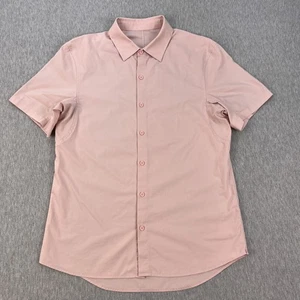 Lululemon Down To The Wire Shirt Mens M (Estimate) Pink Short Sleeve Lightweight - Picture 1 of 10