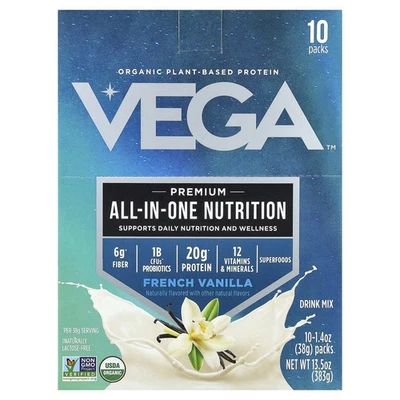 Organic Plant-Based Protein, Premium All-In-One Nutrition, French Vanilla, 10 - Image 1 of 3