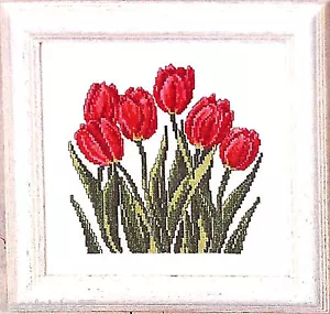 Permin 92-7143 Tulpen Stickerei Kreuzstich Gezählter - Picture 1 of 1