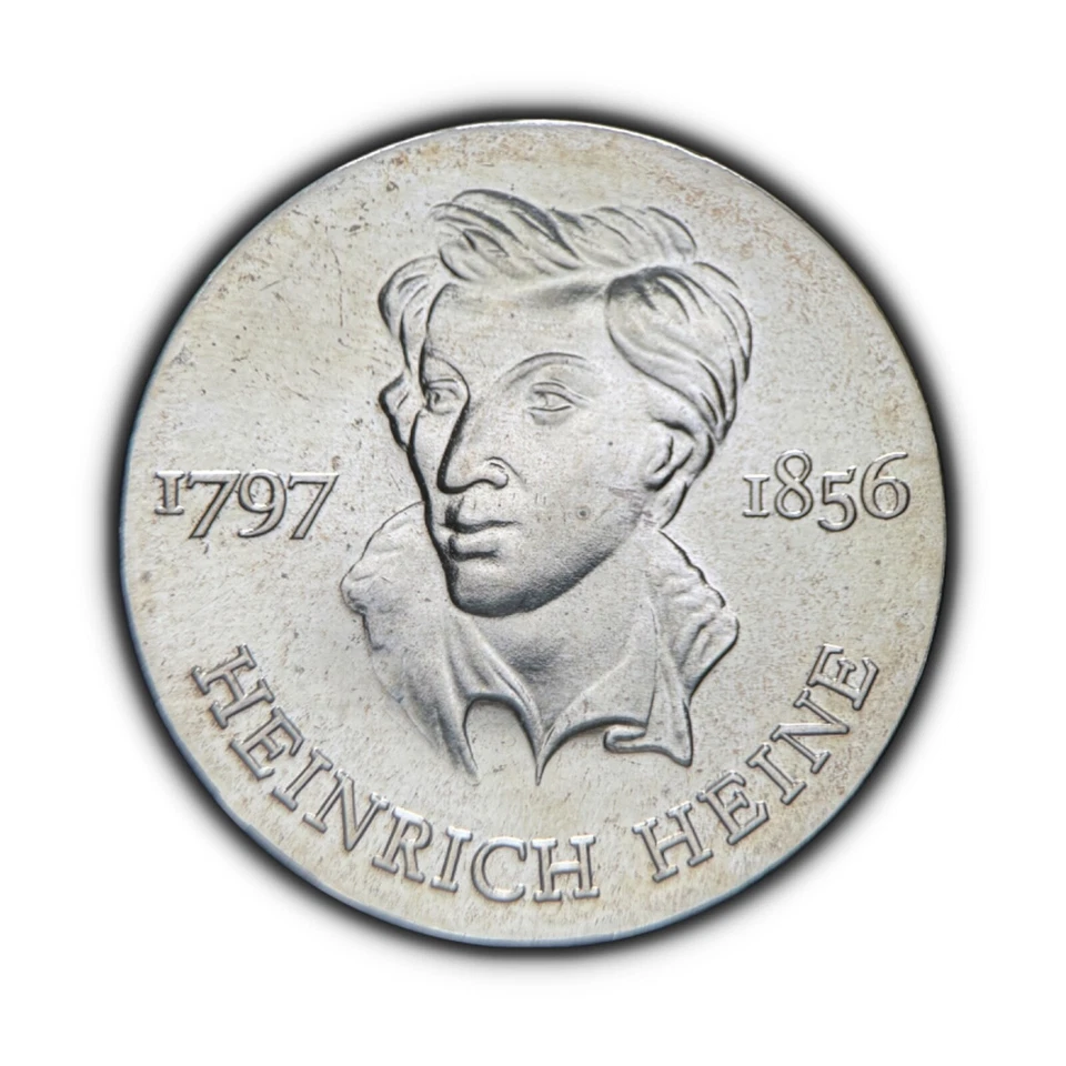 GERMANY. 1972, 10 Mark, Silver - Heinrich Heine, East (DDR) Berlin A 1 - Image 1 of 3