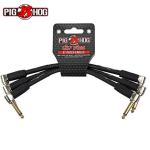 3-PACK Pig Hog Lil Pigs "Black Woven" 6-Inch Patch Cables PHLIL6BK - Picture 1 of 1