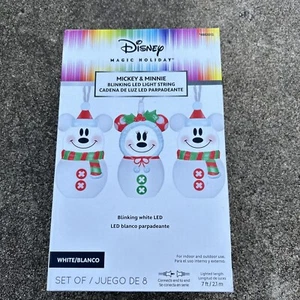 Disney Mickey & Minnie MultiFunction White LED Christmas String Lights NEW NIB - Picture 1 of 2