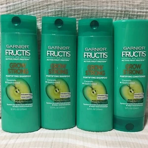 4 *Garnier Fructis Grow Strong 3 Shampoo& 1 Conditioners, Anti-Breakage Ceramide - Picture 1 of 5