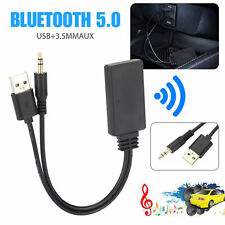 Receiver Adapter USB + 3.5mm Jack Stereo Audio For Car AUX Speaker Bluetooth 5.0