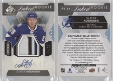 2015-16 SP Game-Used Inked Sweaters /49 Slater Koekkoek RPA Rookie Patch Auto RC