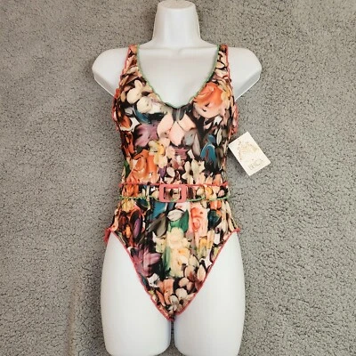 Traje de baño multicolor de una pieza Becca by Rebecca Virtue talla pequeña precio de venta sugerido por el fabricante $148 Foto 1 de 4