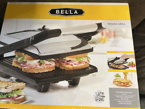 NEW BELLA Electric Panini Press & Sandwich Grill, Polished Stainless Steel
