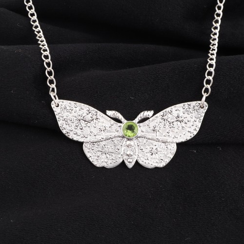 VETEMENTS Raro ciondolo gioiello in argento sterling 925 con pietra preziosa peridoto 0 7" per regalo matrimonio