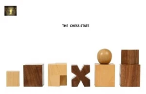 1924 Bauhaus Reproduced Geometrical Abstract Chessmen In Golden Rosewood - Picture 1 of 4