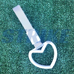 HEART WHITE JDM TSURIKAWA RING TRAIN SUBWAY BUS HANDLE STRAP CHARM DRIFT NEW USA - Picture 1 of 2