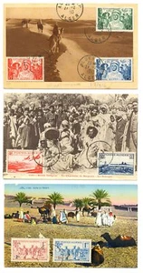 ALGERIE ALGERIA 1948/50 ca.. -6 x PPC ---STAMP ON FRONT -NOT MAILED VF @6 - Picture 1 of 2
